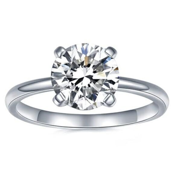 Jewelry - 8565 Moissanite Solitaire Engagement Ring , Engagement Rings Moissanite